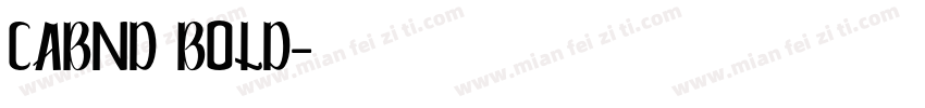 CABND BOLD字体转换